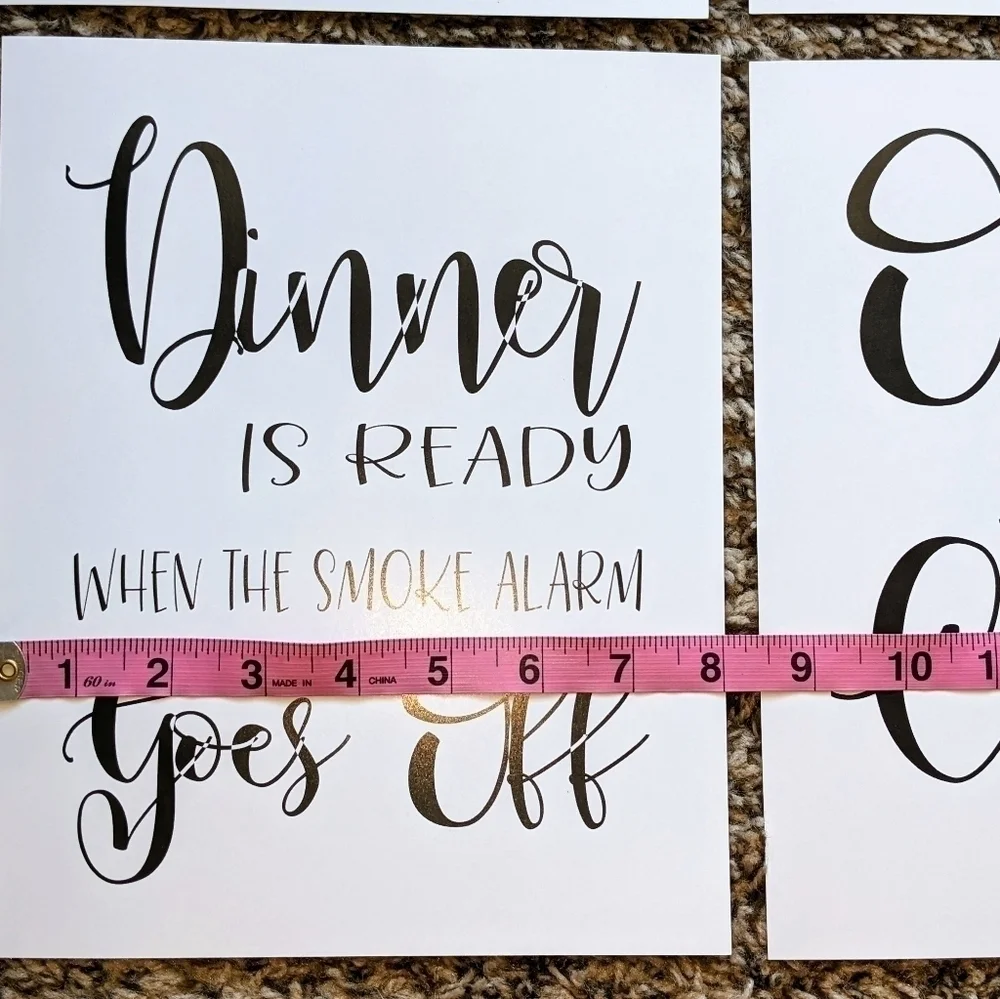 Funny Kitchen Quote Set Prints NWOT